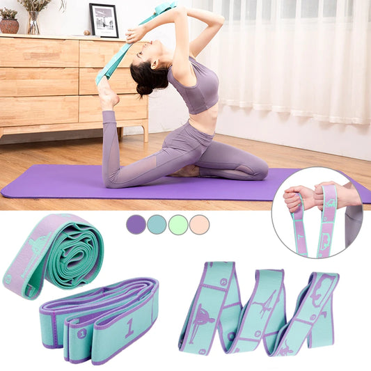 Fitness Slimming Resistance Band Yoga Stretching Belt |Training Elastic Bands for Beginners in Pilates & Hot Yoga