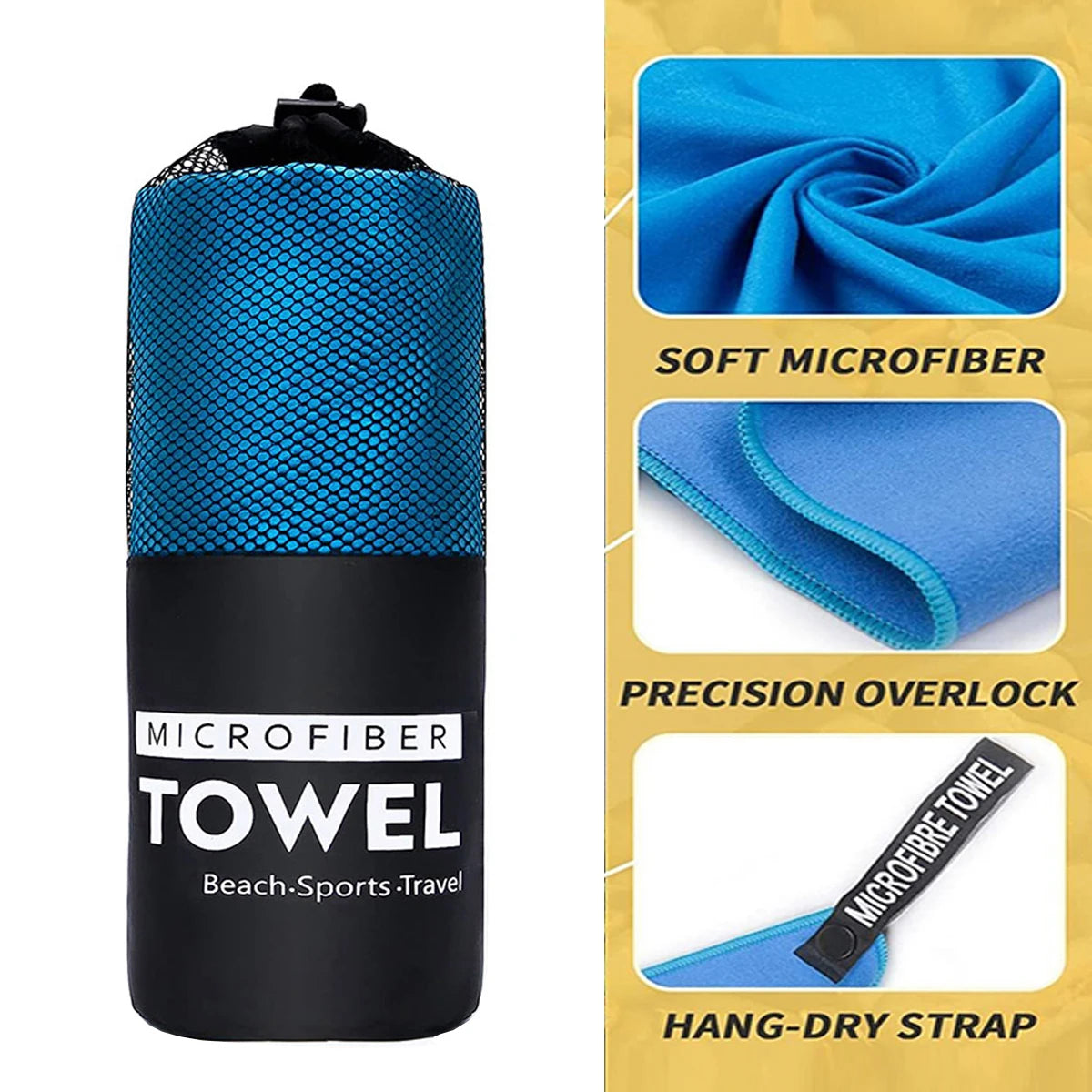 Quick-Drying Sports Towel Swimming Gym Fitness Camping Running Beach Washcloth Towels